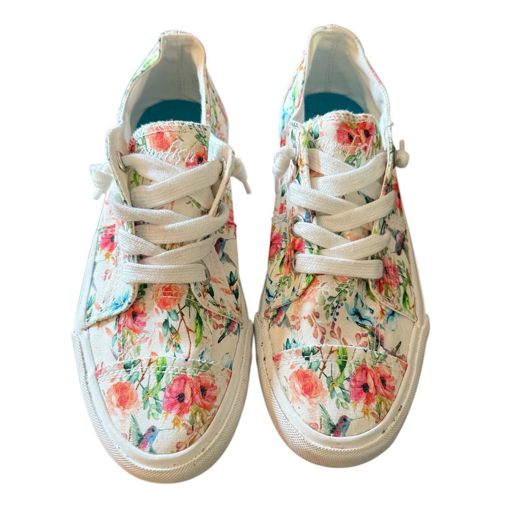Malibu White Sneakers Floral Canvas Low-Top
